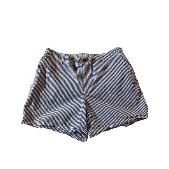 Old Navy Seersucker Shorts Blue Striped Casual Everyday XL - Picture 1 of 10